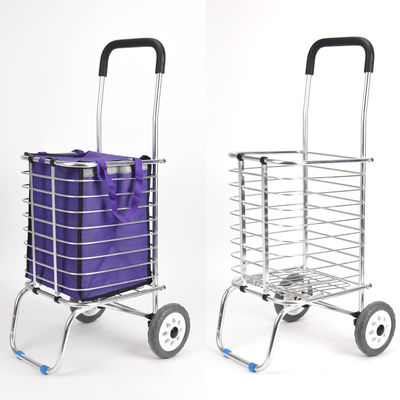 ποιότητας  German Foldable Wholesale Supermarket Foldable Metal Trolley 4 Wheels Trolley 35L Shopping Bag εργοστάσιο