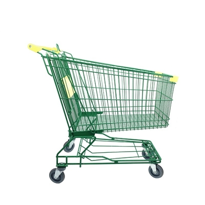 Fold up high quality and cheap supermarket shopping cart with four wheel shopping cart