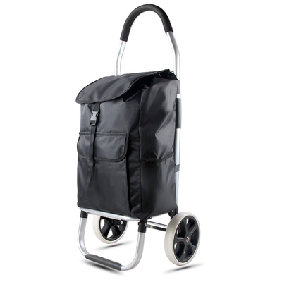 Durable And Waterproof Wholesale Vegetable Foldable Trolley Bag Portable Grocery Fruit Oxford Shopping Trolley Bag With Wheel