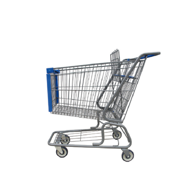 Customizable Plastic Trolleys Shopping Carts Supermarket Display Carts Four Wheel Shopping Trolley For Sale Grocery Cart