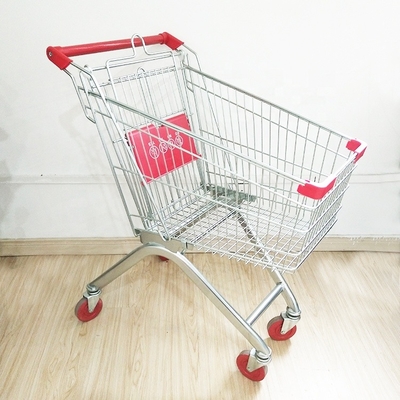 Various Capacity Metal Folding Eco - Friendly Shopping Cart / Portable Supermarket Cart Trolley