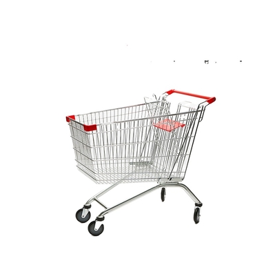 2021 Corrosion Protection Supermarket Push Trolley Hot Selling Goods Stainless Steel Shopping Cart For Supermarket And Grocery Store With 4 Wheels