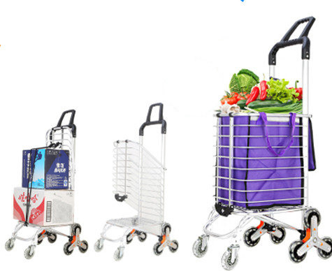Folding Lightweight Shopping Trolley Bag With Seat , Folding Shopping Cart , Supermarket Shopping Trolley