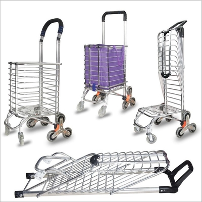 Four Wheel Replacement Cart Folding Shopping Bags With Chair