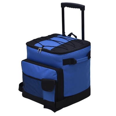 Portable Universal Foldable Outdoor Camping Shopping Insulated Picnic Trolley Rolling Cooler Bag