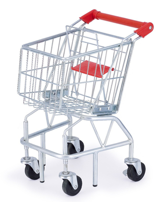 European Style Mini Kids Shopping Cart Trolley Metal Fruit Basket Wire Locker Unveiling Home Organizer