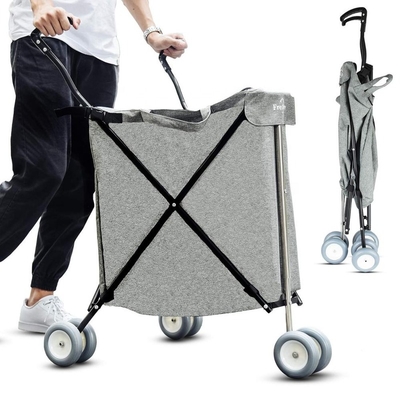 Collapsible Collapsible Shopping Cart Trolley With Wheels Reusable Shopping Trolley For Supermarket