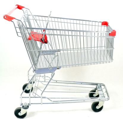 Unveil MOQ 50 PCS Chrome Plating 120L NZ Style Supermarket Grocery Trolley, Chrome Plated Pakistan Shopping Cart